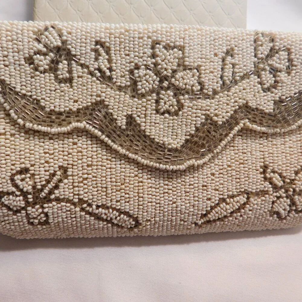 Vintage Beaded Clutch Made in Belgium